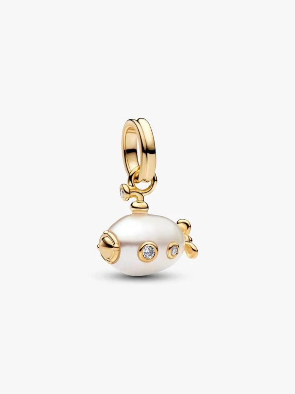 Pandora Treated Freshwater Cultured Baroque Pearl Submarine Dangle Charm